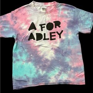 A for Adley BFF blackout cotton candy tie dye Tshirt - Authentic 😉